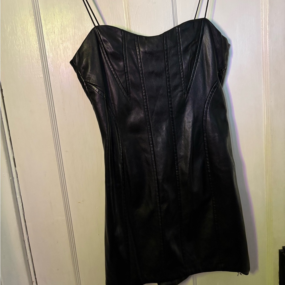 Forever 21 Black Mini Dress with Spaghetti Straps